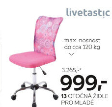 OTOČNÁ ŽIDLE PRO MLADÉ