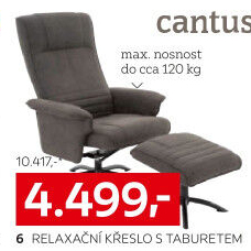 RELAXAČNÍ KŘESLO S TABURETEM