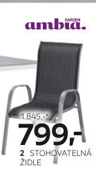 STOHOVATELNÁ ŽIDLE