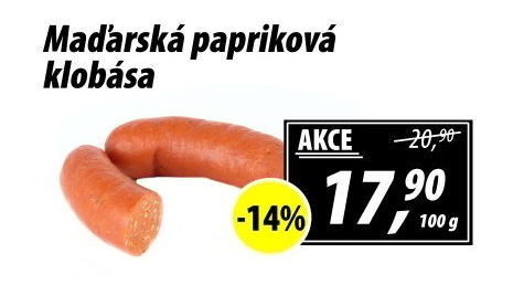 Maďarská papriková klobása