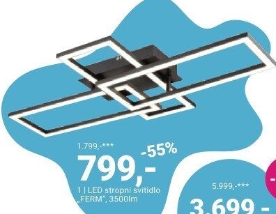 STROPNÍ LED SVÍTIDLO „FERM“