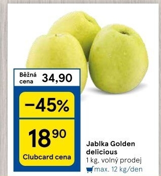 Jablka Golden Delicious