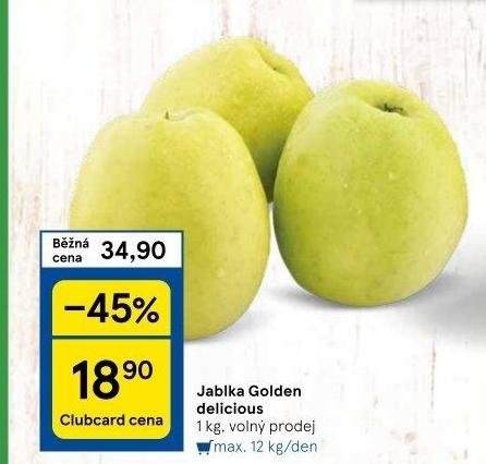 Jablka Golden Delicious