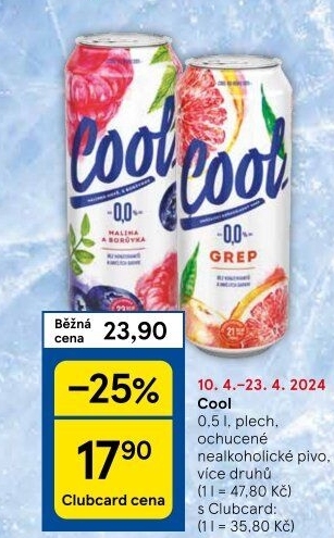 Nealkoholické pivo ochucené Staropramen Cool
