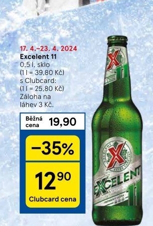 Pivo světlý ležák 11° Excelent