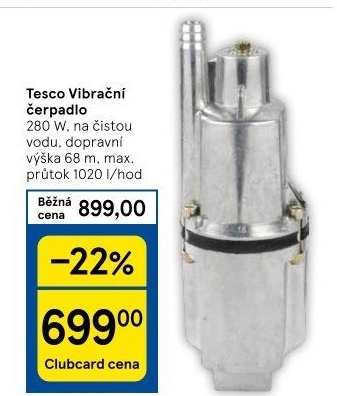Ponorné čerpadlo vibrační Tesco