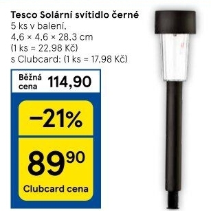 Solární svítidlo Tesco