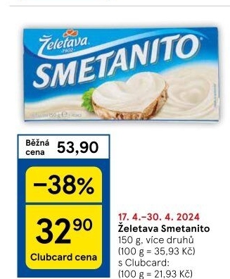 Sýr tavený Smetanito Želetava