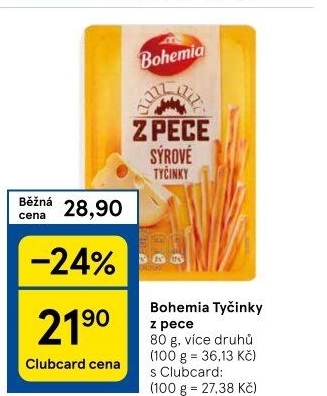 Tyčinky Z pece Bohemia Chips