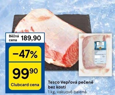 Vepřová pečeně bez kosti Tesco