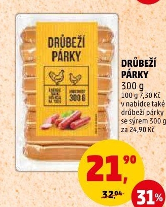 Párky drůbeží