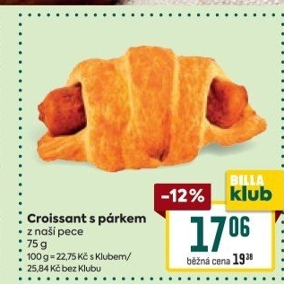 Croissant s párkem