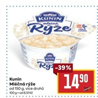 Mléčná rýže Mlékárna Kunín