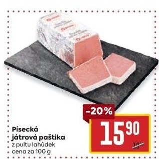 Paštika játrová písecká Maso uzeniny Písek