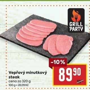 Steak vepřový minutkový Grill Party
