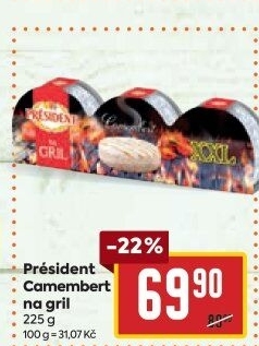 Sýr Camembert na gril Président