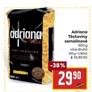 Těstoviny semolinové Adriana