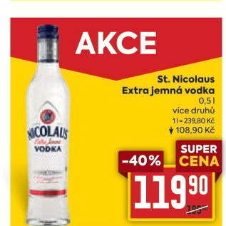 Vodka extra jemná St. Nicolaus