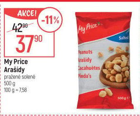 Arašídy pražené My Price