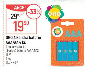 Baterie alkalické OHO