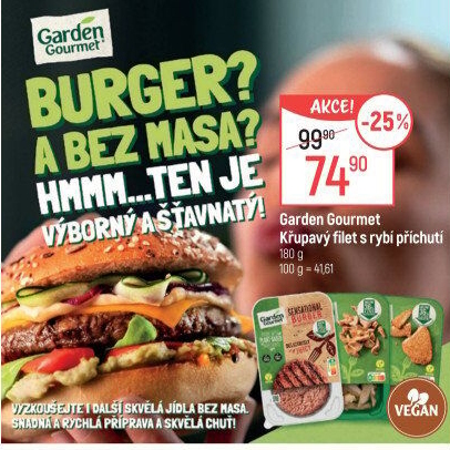 Filet veganský s rybí příchutí Garden Gourmet