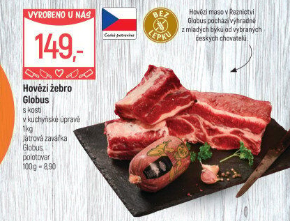 Hovězí žebra s kostí Globus