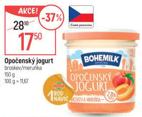 Jogurt ochucený Opočenský Bohemilk