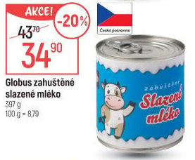 Mléko zahuštěné slazené Globus