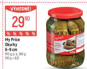 Okurky sterilované My Price