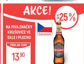 Pivo světlé Královský ležák 12° Krušovice