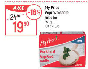 Sádlo vepřové My Price