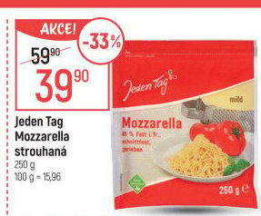 Sýr Mozzarella strouhaná Jeden Tag