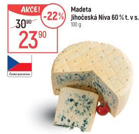Sýr Niva Jihočeská 60% Madeta