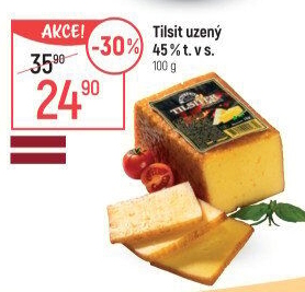 Sýr Tilsit uzený 45% Smiltene