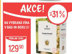 Víno Tramín červený Vinium Velké Pavlovice - bag in box
