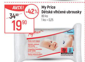Vlhčené ubrousky dětské My Price