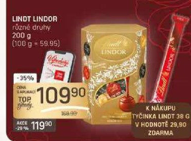 Bonboniéra Pralinky Lindor Lindt