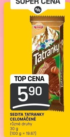 Celomáčené Tatranky Sedita
