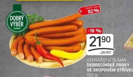 Debrecínské párky Prémium Dobrý Výběr