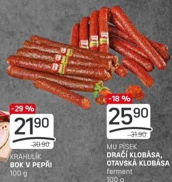 Dračí klobása Maso uzeniny Písek
