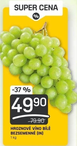 Hrozny bílé bezsemenné