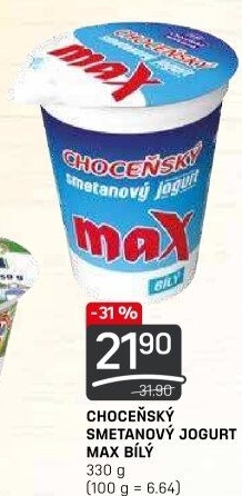 Jogurt smetanový max bílý Choceňský