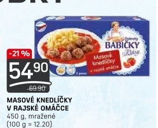 Knedlíčky masové v rajské omáčce mražené Dobroty babičky Kláry
