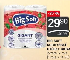 Kuchyňské utěrky 2vrstvé Gigant Big Soft