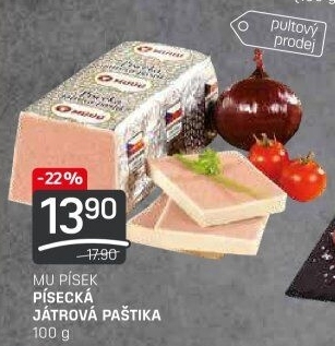 Paštika játrová písecká Maso uzeniny Písek