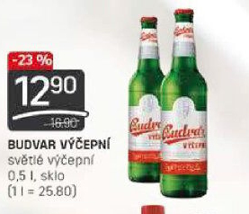 Pivo světlé výčepní Budweiser Budvar