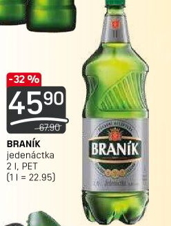 Pivo světlý ležák 11° Jedenáctka Braník