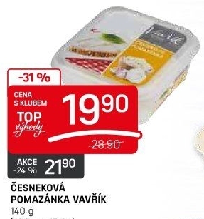 Pomazánka česneková Lahůdky Vavřík
