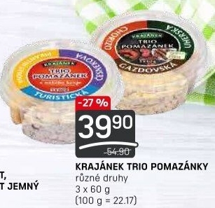 Pomazánky Trio Krajánek