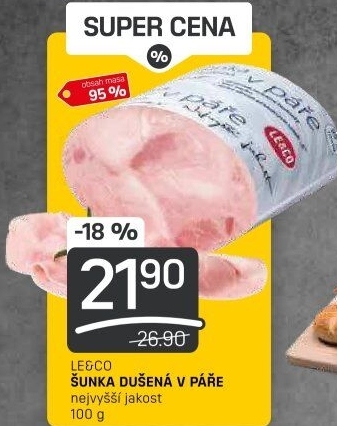 Šunka dušená nejvyšší jakosti LE&amp